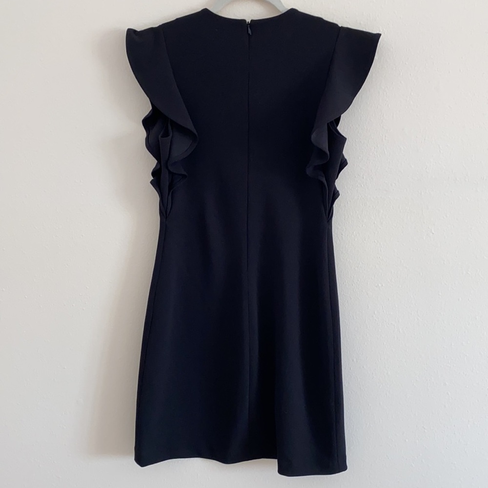 Express black ruffle mini dress sleeveless - Picture 10 of 10